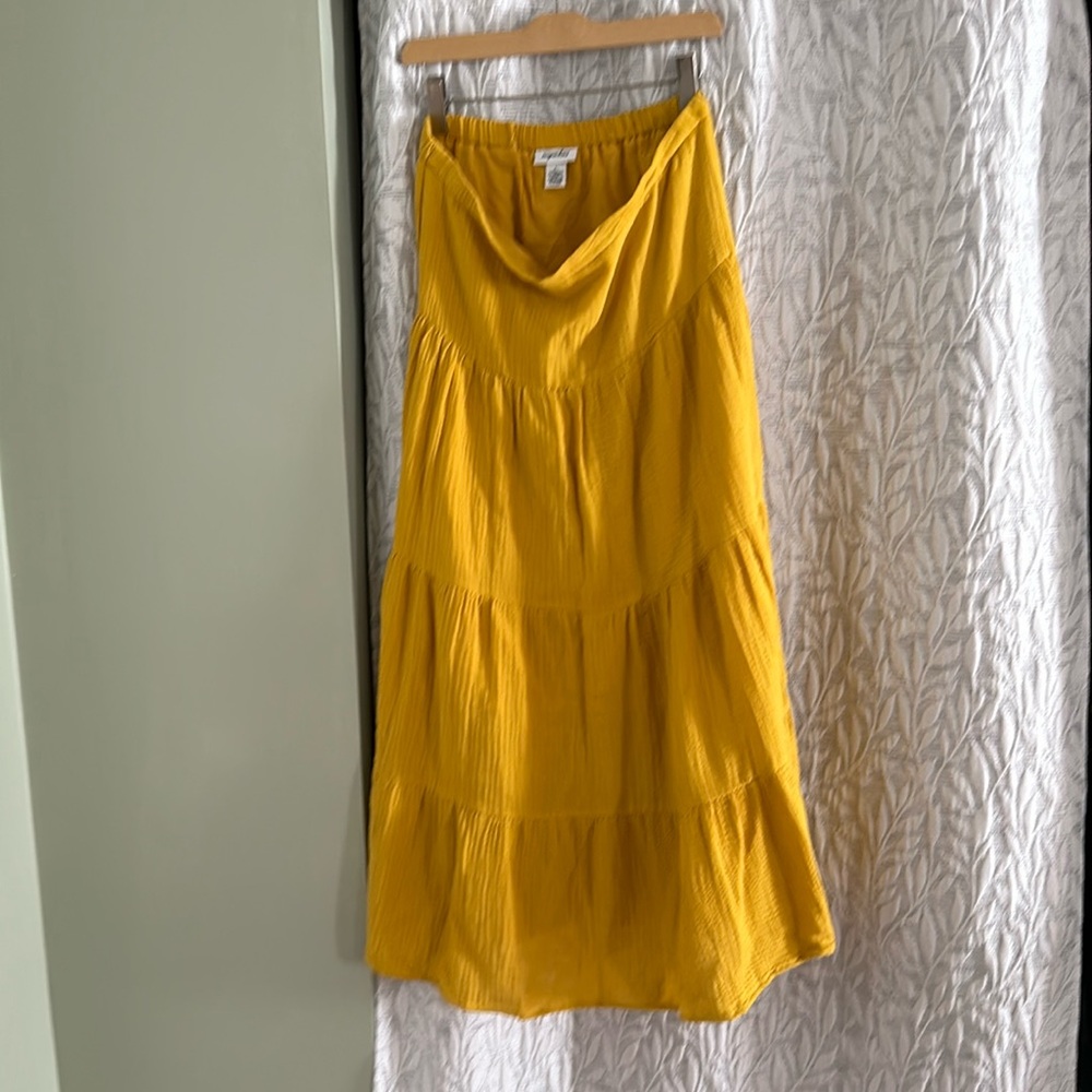 Magaschoni Tiered Long Maxi Skirt Organic Cotton